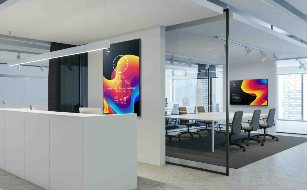 Sharp ME-Series Large Format Displays: bieten eine hochwertige und kosteneffiziente Lösung für professionelle Anforderungen in Büros und im Einzelhandel. Mit hervorragender Bildqualität, einfacher Gerätintegration und flexiblen Nutzungsmöglichkeiten ist sie ideal für moderne Arbeitsumgebungen.