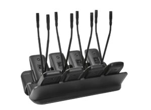 Die Shure MXWNDX4G & MXWNDX8G Netzwerk-Ladestationen bieten eine praktische und effiziente Lösung für das Laden und Verwalten von MXW neXt Schwanenhals- und Grenzflächensendern. Mit einfacher Handhabung, automatischem Batteriemanagement und nahtloser Integration in das Shure Ökosystem sind sie ideal für professionelle Konferenzumgebungen.