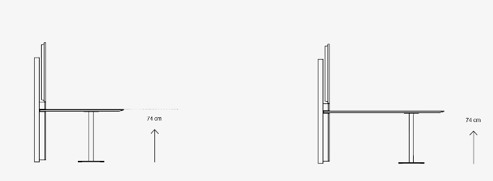 Holzmedia Ansatztisch mit 74 cm Höhe für die UC Displaystele W6