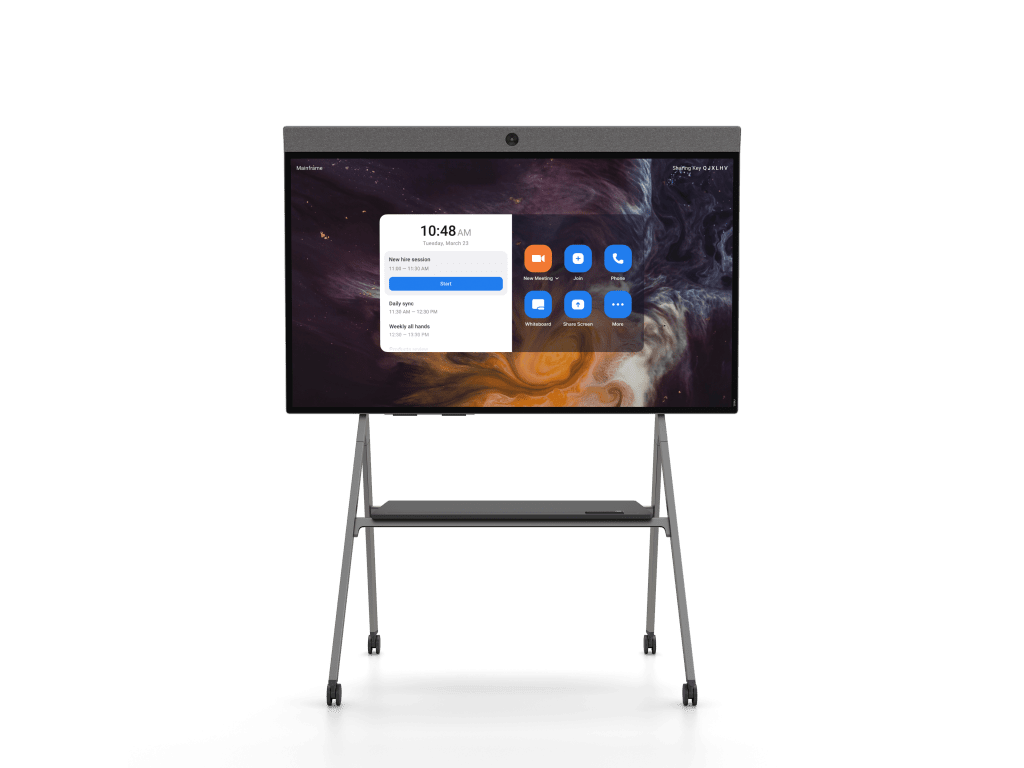 Neat Board, ein interaktives Whiteboard für mobile Zoom und Microsoft Teams Videokonferenzen, mit Geräteständer