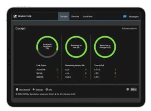 Sennheiser Control-Cockpit Software Dashboard Ansicht zur zentralen Steuerung & Überwachung