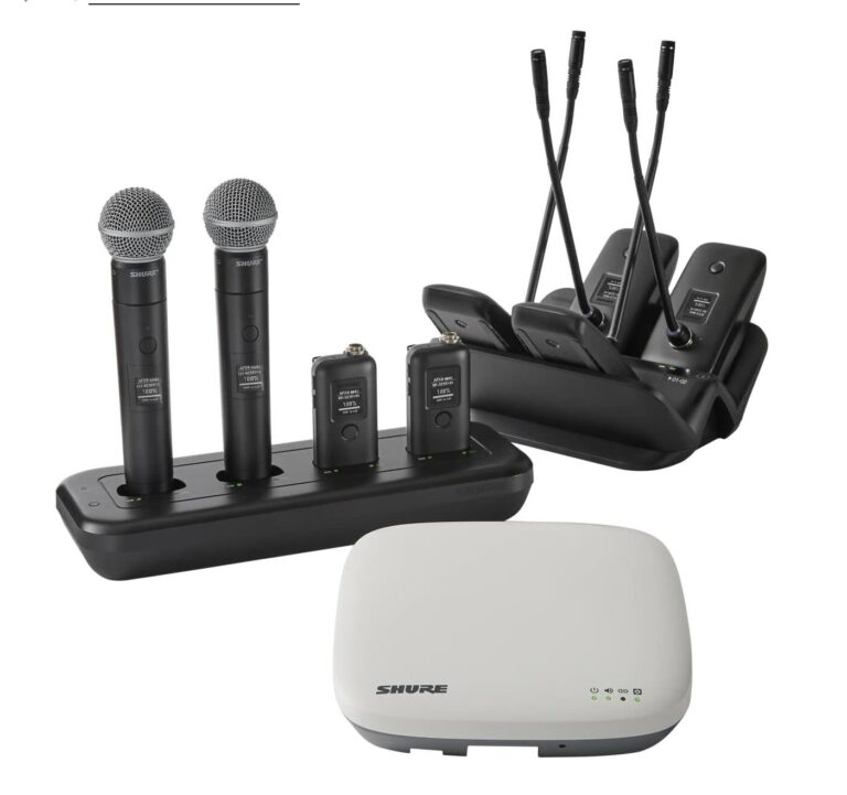Shure Microflex Wireless System neXt4 und neXt8 – drahtlose Mikrofonlösung für Konferenzräume, Sitzungssäle und hybride Meetings