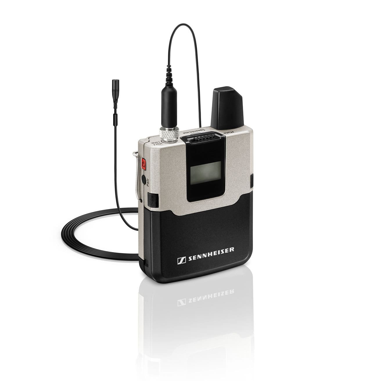 Sennheiser Taschensender Mikrofon Bodypack SL-DW mit bis zu 15 Stunden Laufzeit & Verkabelung