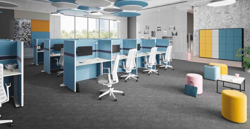 Großraumbüro oder Call-Center, Palmberg