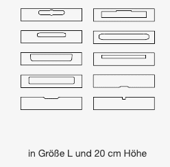 Holzmedia UC Displaystele W6 Funktionsblenden speziell für Videobars (Größe L)