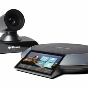 Lifesize Icon 700 mit lebensechter 4K-Bildqualität sowie ultrahoher Auflösung, Inhaltsfreigabe, leistungsstarken Kamera-Zoom und atemberaubendem Klang. Inkludiert mit Lifesize Phone HD, der eleganten Kommandozentrale von Lifesize für Audio-, Video- und Webkonferenzen. Geeignet für große Besprechungsräume.