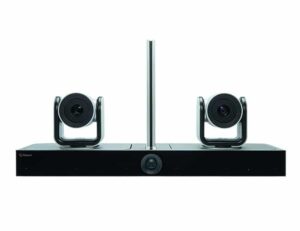 Zwei Polycom Eagle Eye Director II Kameras mit 7 integrierten Mikrofonen und intelligenter Software für perfekte Videokonferenzen