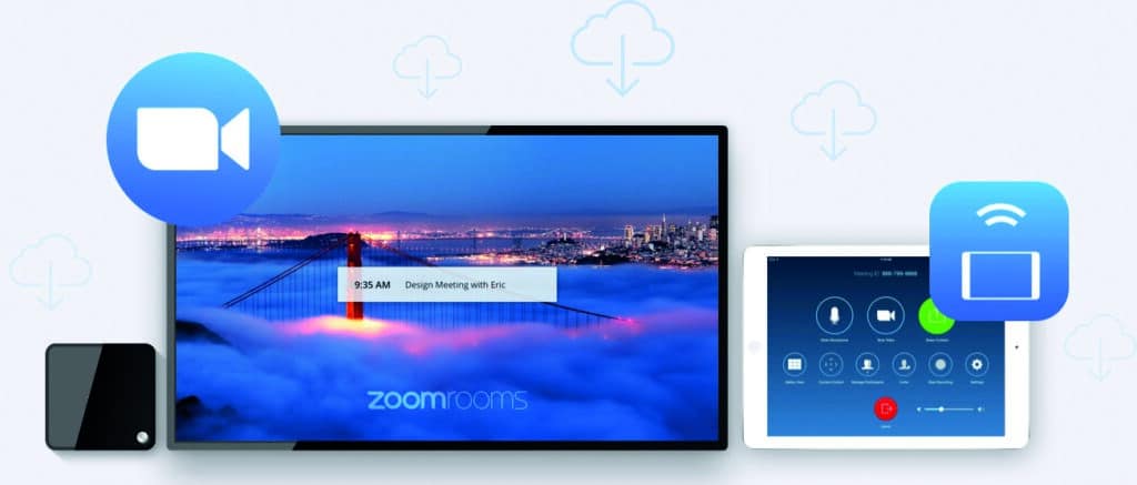 Zoom Videokonferenz-Lösung und Zoom Rooms; passende Medientechnik as a Service bei conference-tv