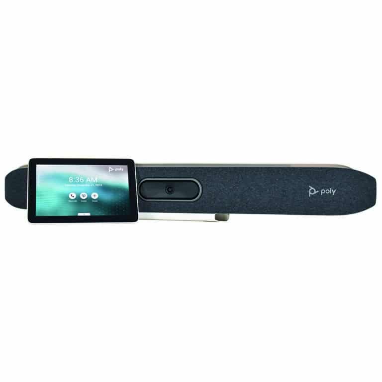 Das Videokonferenzsystem poly Studio X50 wurde extra für mittelgroße Besprechungs- und Konferenzräume konzipiert. Ein externer PC oder Mac ist nicht erforderlich, da die benötigte Software bereits vorinstalliert ist. Kann direkt mit Zoom, Microsoft Teams gestartet werden. Sie brauchen lediglich einen Touchscreen-Monitor wie die TC8. So haben sie jederzeit die Kontrolle über die Kamera und Bildschirm.