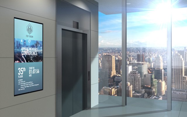 NEC MultiSync C-Serie Digital Signage Display, die digitale Werbetafel für Hotels, Gastronomie, Einzelhandel und im Empfangsbereich von Unternehmen