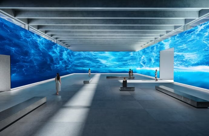 Sony LED-Wand Ausstellung, Sonderanfertigungen über conference-tv möglich