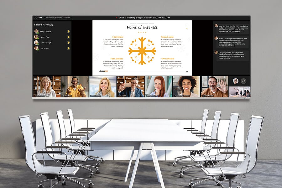 Absenicon C ultrawide 21:9 LED Indoor-Display für Konferenzräume