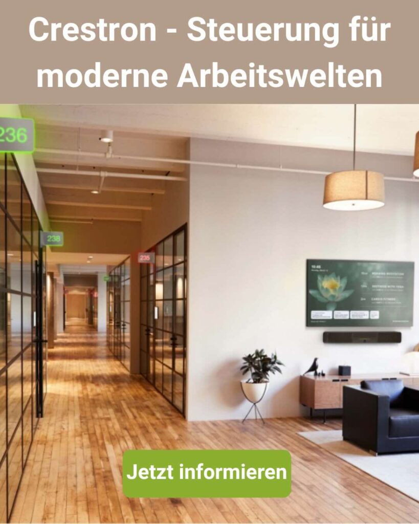 Crestron für vernetzte Raumlösungen (Steuerung) von AV-Technik sowie Raumautomation