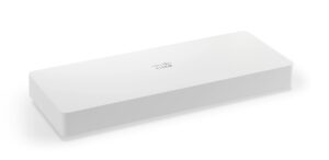 Schrägansicht des Cisco Codec Plus mit elegantem Design für Konferenztechnik auf hohem Niveau