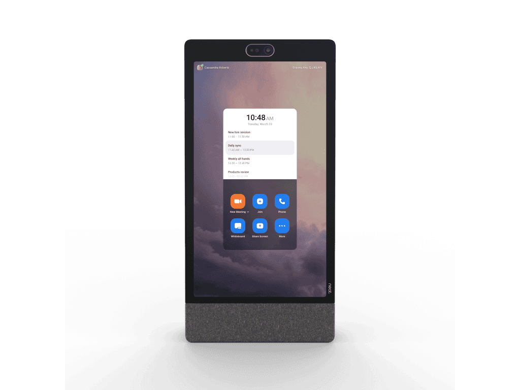 neat-frame-frontalansicht-zoom-videokonferenz Neat Frame für mobile Videokonferenzen mit Zoom und Microsoft Teams