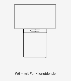 Holzmedia UC-Displaystele W6 mit Funktionsblende