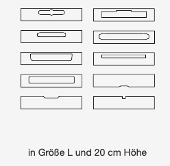 Holzmedia UC Displaystele W6 Funktionsblenden speziell für Videobars (Größe L)