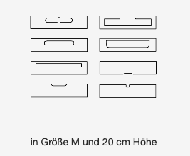 Holzmedia UC Displaystele W6 Funktionsblenden speziell für Videobars (Größe M)