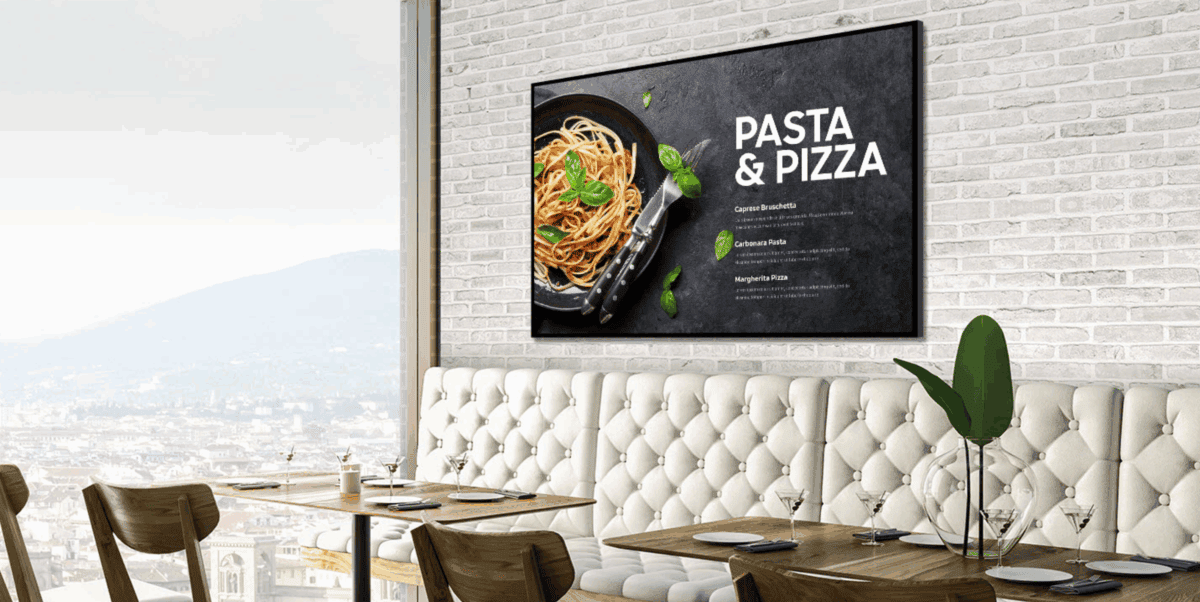Samsung Digital Signage Display Gastronomie