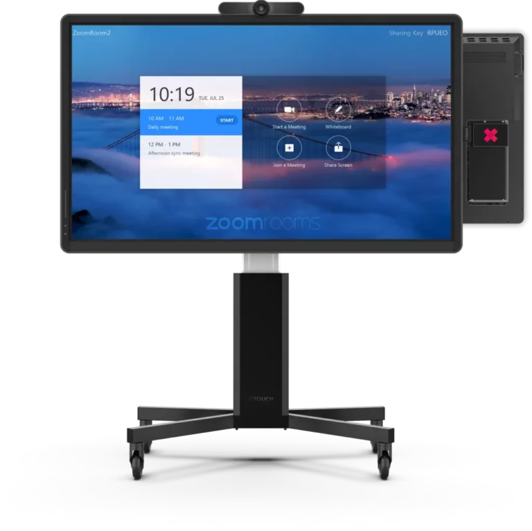 CTOUCH for Zoom ist ein Modul, das Ihren Touchscreen mit einer All-in-one Videokonferenzlösung kombiniert, die eine konsistente Benutzererfahrung in jeden Konferenzraum bringt.