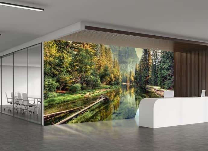 Sony LED Videowand für den Empfangsbereich