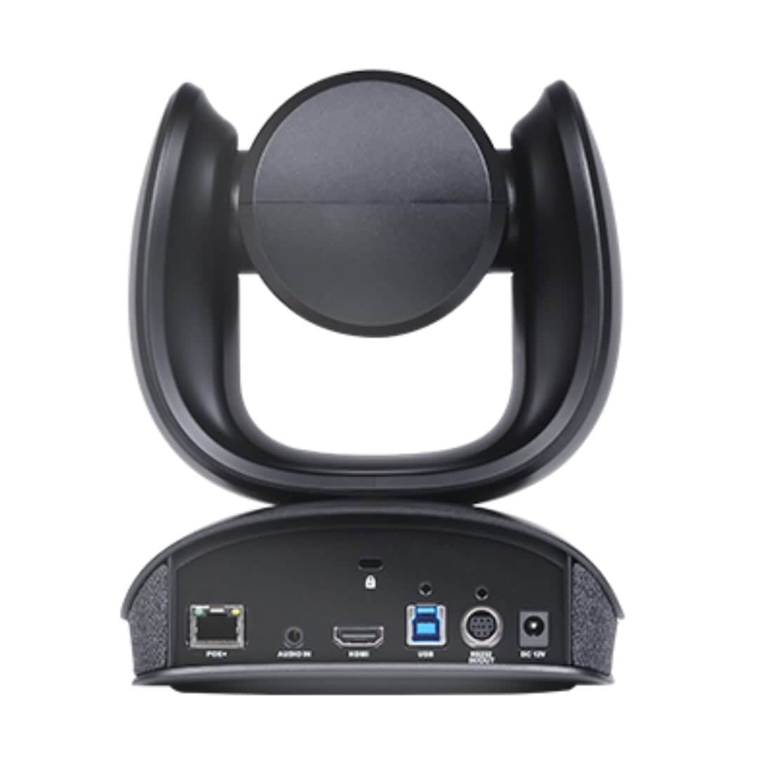 Fotos Showroom und Jubiläumsevent - 1 Die Aver Konferenzkamera 570 mit vielseitigen Anschlussmöglichkeiten: USB, HDMI und IP-Verbindungen.