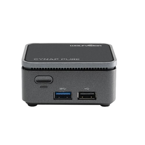 WolfVision Cynap Pure Receiver Cynap Pure Receiver – Erweiterung für vSolution MATRIX: Nahtloses Streaming, zusätzliche Bildschirme & moderierte Anmerkungen für flexible Kollaboration.