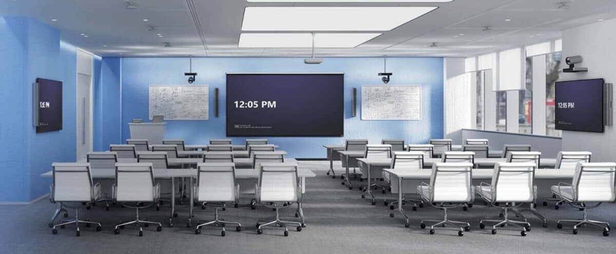 Das Yealink MVC960 ist die perfekte Microsoft Teams-Lösung für große Unternehmen. Mit mehreren 4K-Kameras, AI-Tracking, flexiblen Audiolösungen und einfacher Verwaltung sorgt es für nahtlose, professionelle Meetings auf höchstem Niveau.