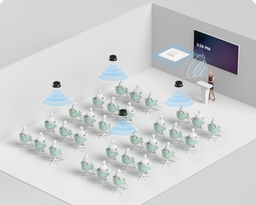 Das Yealink CM50 Dante Beamforming Deckenmikrofon bietet erstklassige Sprachaufnahme und Geräuschunterdrückung für moderne Meetingräume. Mit 127 Mikrofonen, intelligenter KI-Soundoptimierung und Dante-Protokoll sorgt es für eine nahtlose Audiointegration in Microsoft Teams Rooms, Zoom Rooms und AV-Systeme. Die präzise Sprecherverfolgung und automatische Klangoptimierung machen es zur idealen Lösung für professionelle Konferenzen, Vorstandssitzungen und hybride Meetings.
