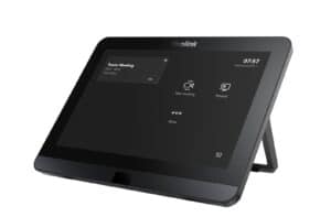 Yealink MTouch E2: 8-Zoll-Touchpanel mit Bewegungssensor, Full-HD-Sharing & Multi-Touch für einfache Steuerung von Meetings in Teams- & Zoom-Räumen.
