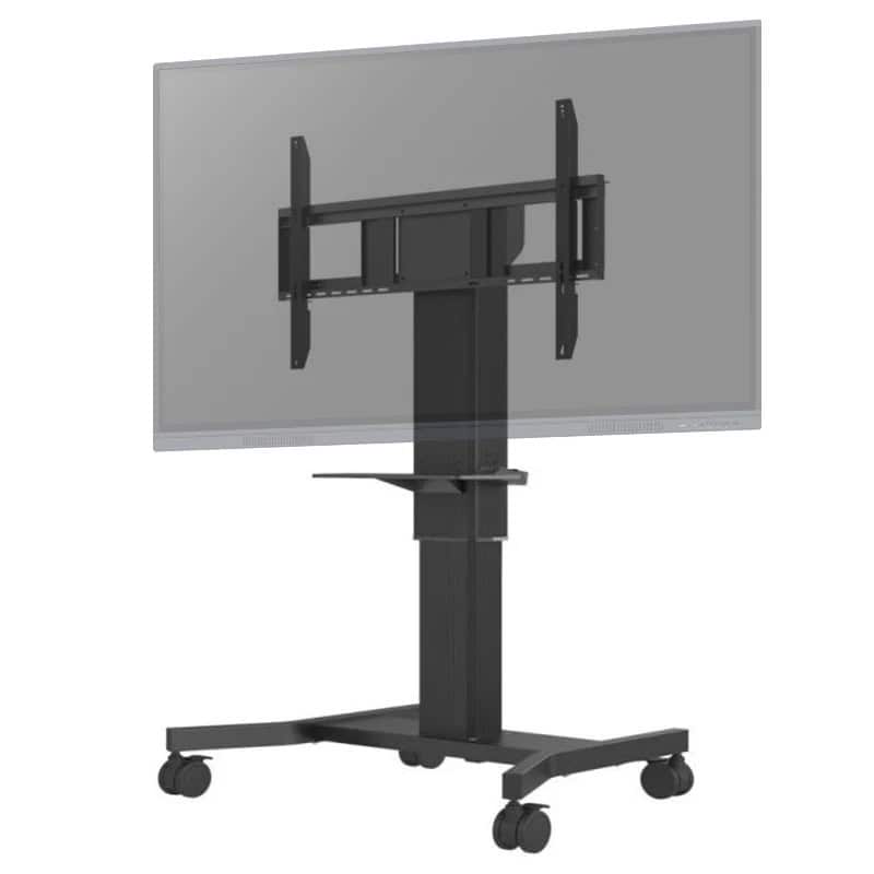 Speechi motorisierte Display-Halterung – Mobil & höhenverstellbar für interaktive Touchdisplays Motorisierte, mobile Halterung für Speechi Displays mit höhenverstellbarer Säule und Rollenfuß – ideal für den flexiblen Einsatz in Schulen, Besprechungsräumen, Workshops und barrierefreien Umgebungen.