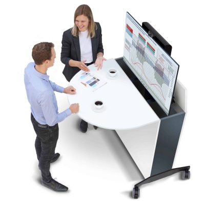 Der Vistono MEET ist die ideale Lösung für Unternehmen, die eine flexible, mobile und benutzerfreundliche Meeting-Point-Lösung suchen. Er vereint modernste Technik und praktische Handhabung in einem kompakten, stilvollen Design.