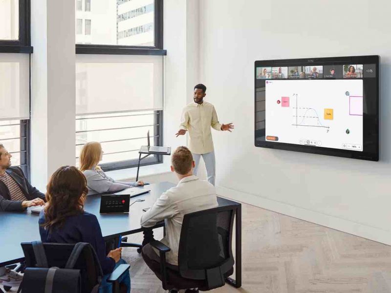 Cisco Board Pro 75 Zoll (ca. 2 m): Kabellos Präsentieren und zertifiziert für Microsoft Teams und kompatibel mit Zoom, Google Meet und Cisco Webex